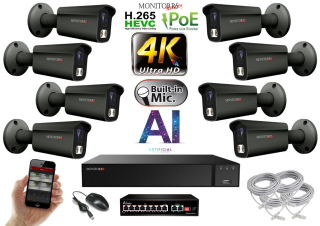 MS 4K IP 8 kamerový set se switchem 8 Mpix GTube (6379K8B)